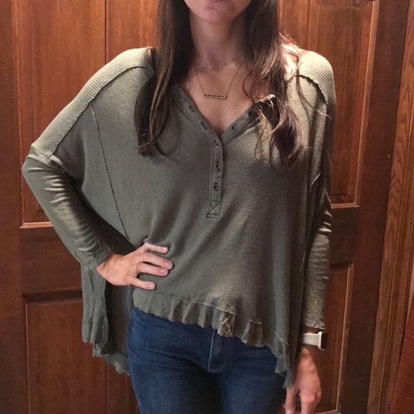 Free People Tops - Free people waffle tee